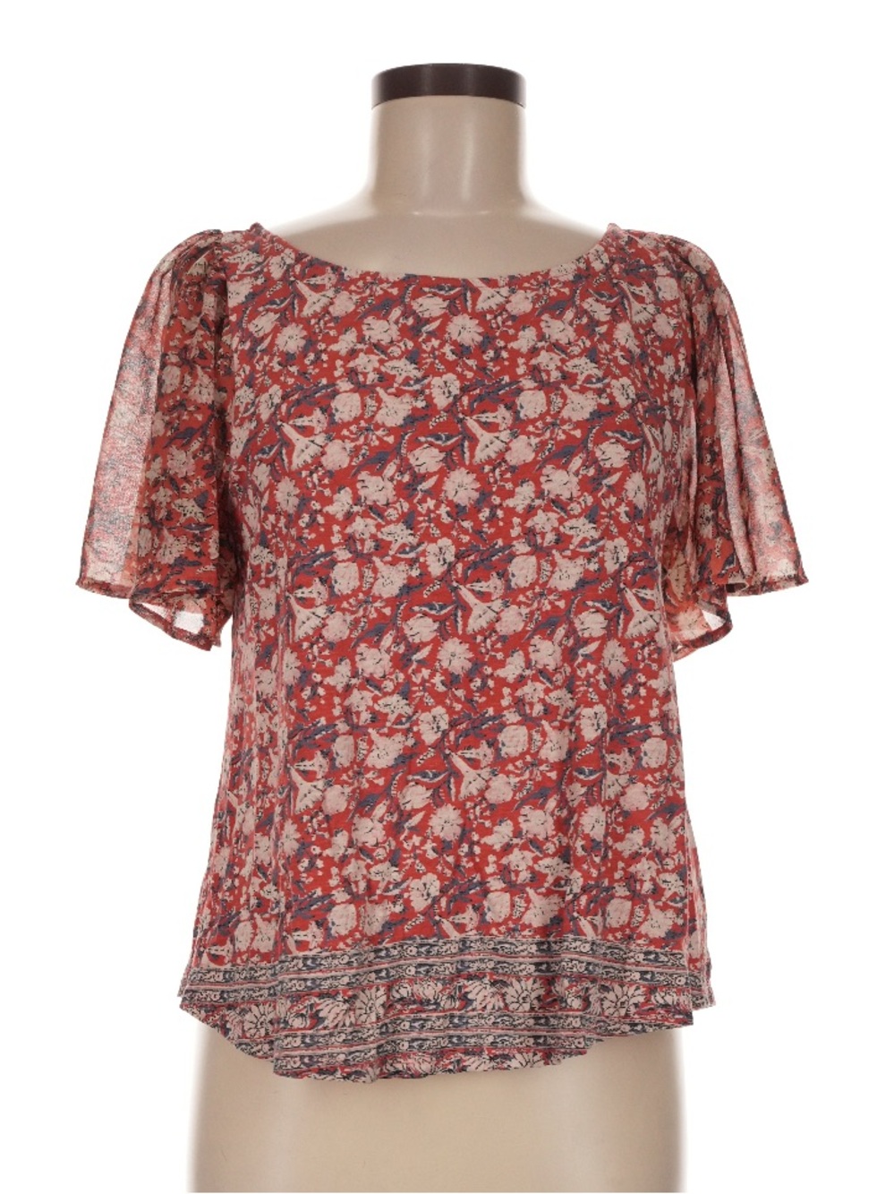 Lucky Brand Red Floral Blouse